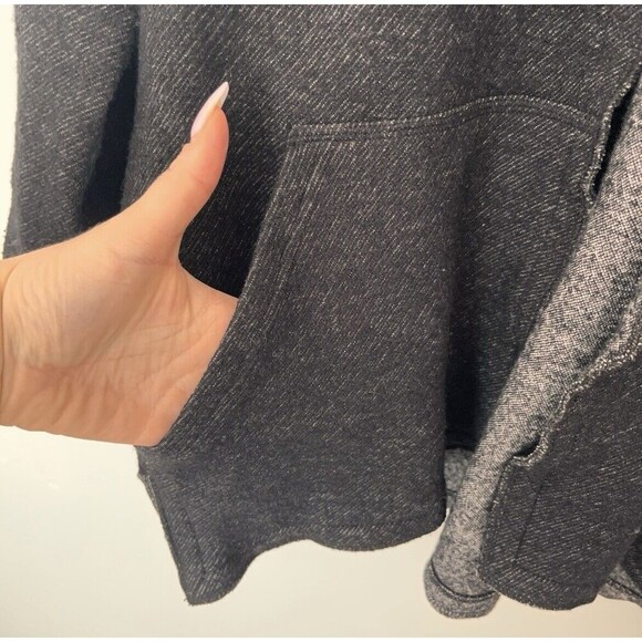 Eileen Fisher Charcoal Melange Knit Wool Blend Kimono Jacket XS - Picture 3 of 7